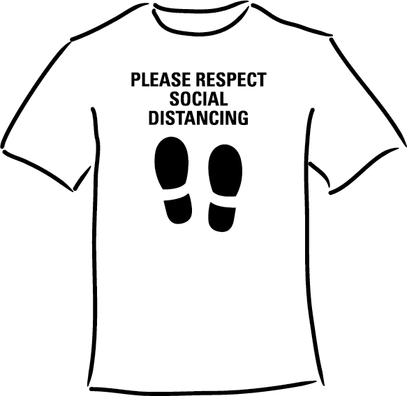 T-shirt Keep your distance respect