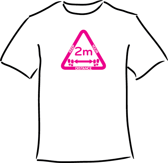T-shirt Keep your distance triangle2