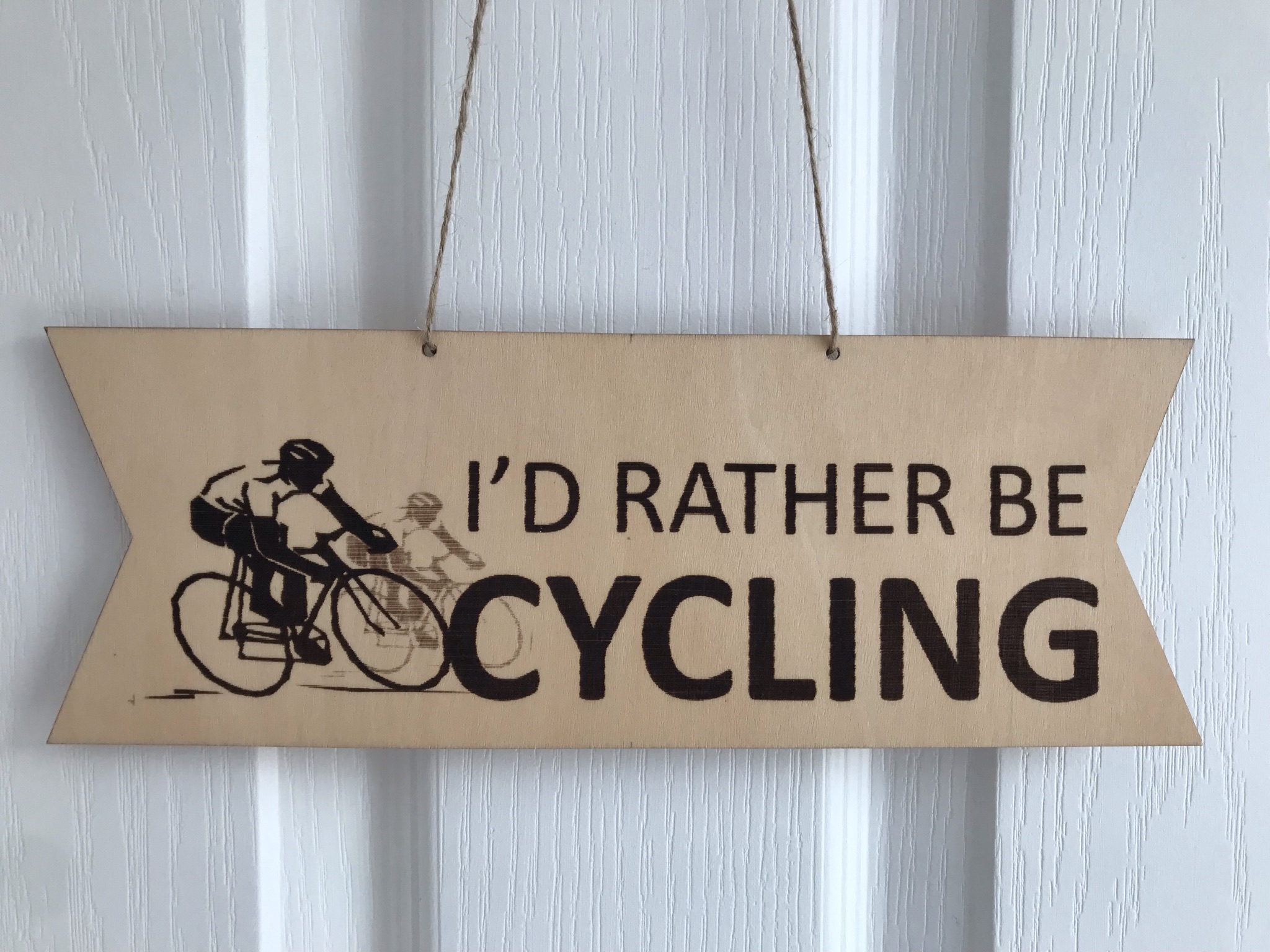 RatherBeCycling pennant plaque