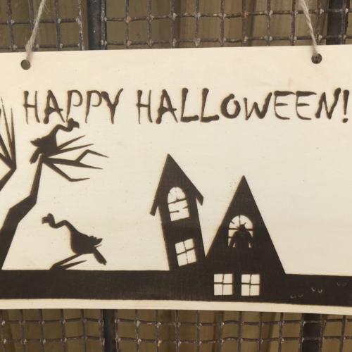 Halloween Haunted house sign