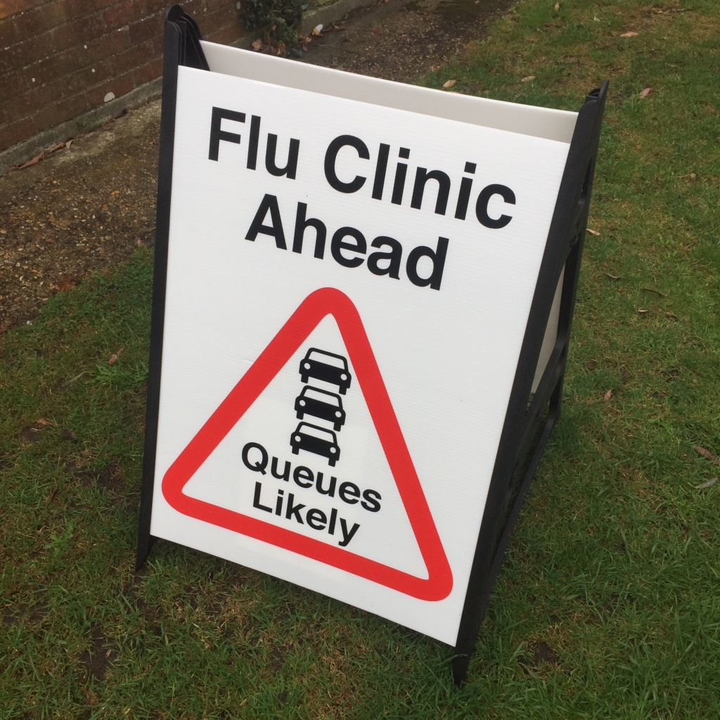 Flu Clinic sign