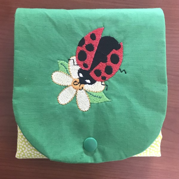 Ladybird bag greens folded